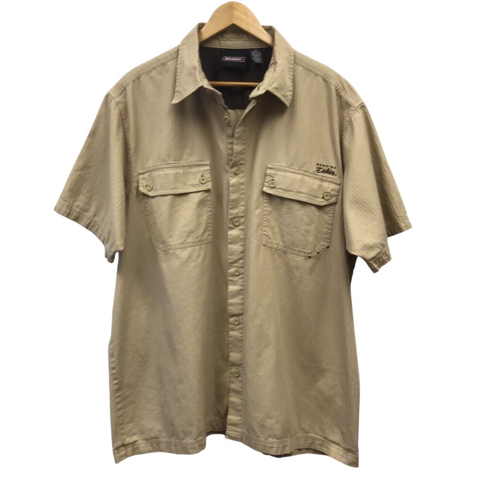 Dickies Shirt Mens 2XL 50 52 Beige